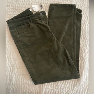Women's H&M Dark Green Corduroy Pants